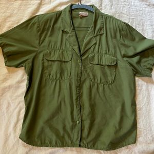 Vintage short sleeve button up blouse